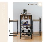 高腳桌椅組 吧台桌 餐桌椅組 工業風 吧台桌椅組 咖啡廳邊桌 高腳椅 TA494, 木紋色, large