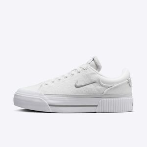 Kixpress-Nike Wmns Court Legacy Lift 女 運動休閒鞋 舒適 穿搭 白 灰 [FZ2606-100]