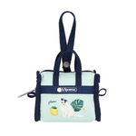 Lesportsac Micro Weekender Charm 小吊掛飾零錢包 收納袋(童趣草帽貓咪)L261-1611N-HF97, , large