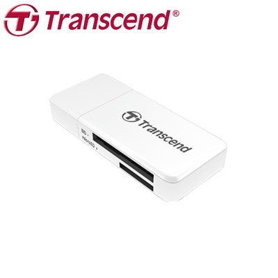 【Transcend】RDF5 白色 USB 3.1 micro SD SDXC SDHC 記憶卡 讀卡機