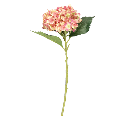 【YU Living】模擬裝飾大繡球花 人造花枝-粉紅