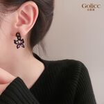 【Gulicc】古莉可 耳環 復古黑蝴蝶耳環, , large
