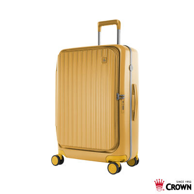 【CROWN 皇冠】C-F5278H 29吋前開框架拉桿箱-黃色