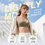 【伊柔 EVEROY】透氣無鋼圈防走光輕運動M-3XL內衣 W013-86 綠色, , large
