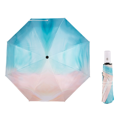 【KISSDIAMOND】夢幻星空漸層晴雨兩用黑膠自動傘KDU-324