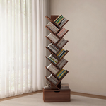 HABABY Huan'an Home Furnishings Tree-Shaped Solid Wood Bookshelf, Yushan Cedar Wood, 34*20*139CM, , large