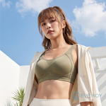 【伊柔 EVEROY】透氣無鋼圈防走光輕運動M-3XL內衣 W013-86 綠色, , large