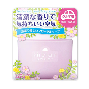 〔本野有限公司〕日本kirei air車用果凍造型芳香膏95ml (花朵皂香)-2入