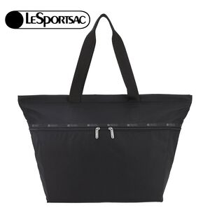 |快速出貨|Lesportsac Carlin 頂部拉鍊托特包 手提包-黑