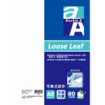 【DOUBLE A】A5 可撕式方格活頁紙 60張入-#DALL23003, , large