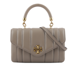 TORY BURCH Kira 直條縫線皮革手提/斜背迷你二用包/灰色, , large