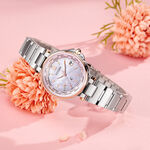 CITIZEN 星辰 XC 心蕊 光動能電波萬年曆女錶-29mm EC1011-62W, , large