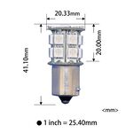 【PA LED】單芯 斜角 歐規 1156 20晶 60晶體 SMD LED 方向燈 七色可選 小型尺寸, , large