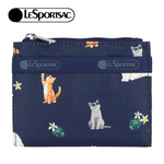 Lesportsac Small Wallet 卡夾零錢包 零錢袋 鑰匙包 送禮 禮物 推薦(熱帶度假貓咪), , large