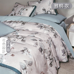 100%純天絲頂級加大60S四件式床包兩用被組, , large