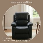 貓抓皮電動沙發 貓抓皮沙發 單人躺椅 美甲椅 休閒沙發 防刮皮椅 遙控沙發 懶人椅 SF117, 黑色, large