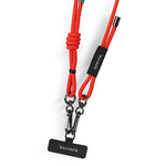 [RONEVER] 手機編織掛繩6mm/1.7M PD036-1 紅灰斜點, , large