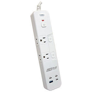 太星電工速充寶PD65W三開四插快充電腦線6尺