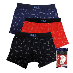 FILA男莫代爾經典LOGO平口褲-L(顏色隨機出貨)