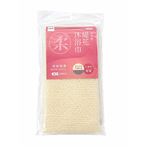【柔軟舒適，不易刺激肌膚】緹花去角質沐浴巾 沐浴巾 搓澡巾 洗澡巾 泡沐浴巾 去角質沐浴巾