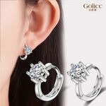 【Gulicc】古莉可 耳環 輕奢簡約環繞鑲鑽耳環, , large
