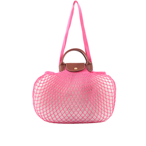 LONGCHAMP LE PLIAGE FILET 二用漁網包/糖果粉