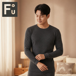 【FU】超柔羊感男圓領恆溫衣, , large