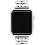 COACH Apple Watch 錶帶 38/40/41mm適用 愛心造型不鏽鋼錶帶 送禮推薦-銀 不含手錶CO14700335, , large