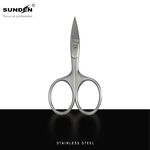 Professional Wide Blade Curved Nail Scissors, Stainless Steel Beauty Scissors for Cuticle Trimming, Eyebrow and Foot Care, SUNDEN SD1254V, , large