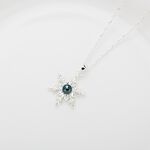 【Angel & Me】Snowflake Pearl s925 sterling silver necklace Birthday gift, , large
