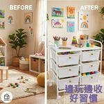 【Roomix】MIT台灣製 韓系純白移動收納車 玩具收納櫃 置物推車 抽屜櫃  (大容量/附輪/免組裝) 嬰兒房收納 居家佈置, , large