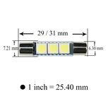 【PA LED】Ford Kuga 保險絲型 28MM 29MM 3晶 SMD LED 白光 暖白光 藍光 化妝燈, , large