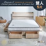 【藤原傢俬】全木芯板新6抽2件式房間組(新6抽床底+2層收納床頭), , large