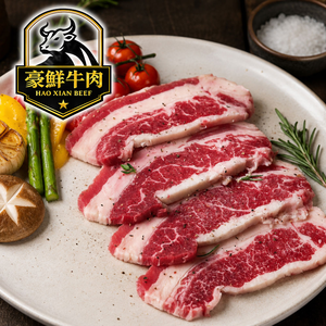 豪鮮牛肉 美國安格斯凝脂牛五花牛排1片(100g&plusmn;10%/片)_任選
