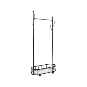 【Y HOUSE】Light luxury coat and hat rack, functional clothes hanger, floor-standing clothes hanger, open clothes hanger - black