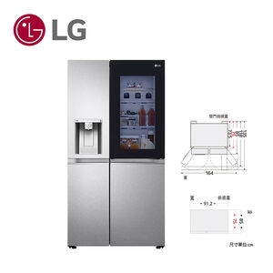 LG GR-QPLC82SS 敲敲看 門中門冰箱