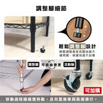 KIWISH 90x60x180cm Black 4-Tier Wire Shelving Unit | Heavy Duty Metal Storage Rack | Made in Taiwan, Free Shipping, , large