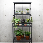 【 SHAONIANNA.TW 】工業風鐵製植物架｜一體成型免組裝・上層小層板可調, , large
