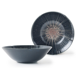 [豐名日本餐具] 8.0"深盤 京千段 寶藍 / C08PL0-600-2, , large