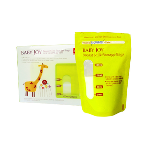 【韓國 BABY JOY】初乳站立式抗菌母乳儲存袋100ml 30入(母乳冷凍袋)