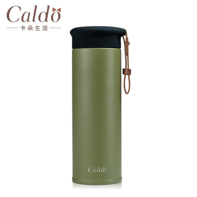 [ Caldo卡朵 ] 無印質樸不鏽鋼保溫瓶450ml - FM007 - 綠