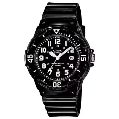 CASIO 卡西歐 迷你運動風指針手錶-黑 LRW-200H-1BV