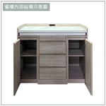 【唯熙傢俱】喬安楓木色3.5尺移動式餐櫃, , large