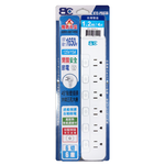 六開六插 3P省電開關延長線 過載保護 安全檢驗 貼壁插頭 4尺/6尺/9尺 KTP-P663A, , large