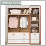 【唯熙傢俱】寶拉雙色2x8尺抽屜衣櫃, , large