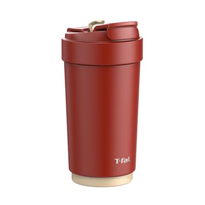 特福小日子系列不鏽鋼咖啡杯450ml-紅