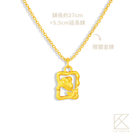 【TLH】黃金墜項鍊 純金999 溫柔盛開 約重0.07錢&plusmn;0.02 附贈蝴蝶結專屬包裝 (生日 送禮), , large