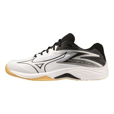 Mizuno Thunder Blade Z 男女 排球鞋 運動 訓練 止滑 膠底 緩震 白黑 [V1GA237051]