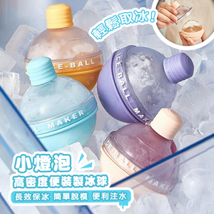 【高品生活】小燈泡高密度便裝製冰球｜製冰模具｜冰球｜威士忌冰球｜製冰球｜冰塊｜圓球制冰器｜大冰球