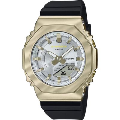CASIO 卡西歐 G-SHOCK 八角 香檳金系列雙顯手錶 GM-S2100BC-1A